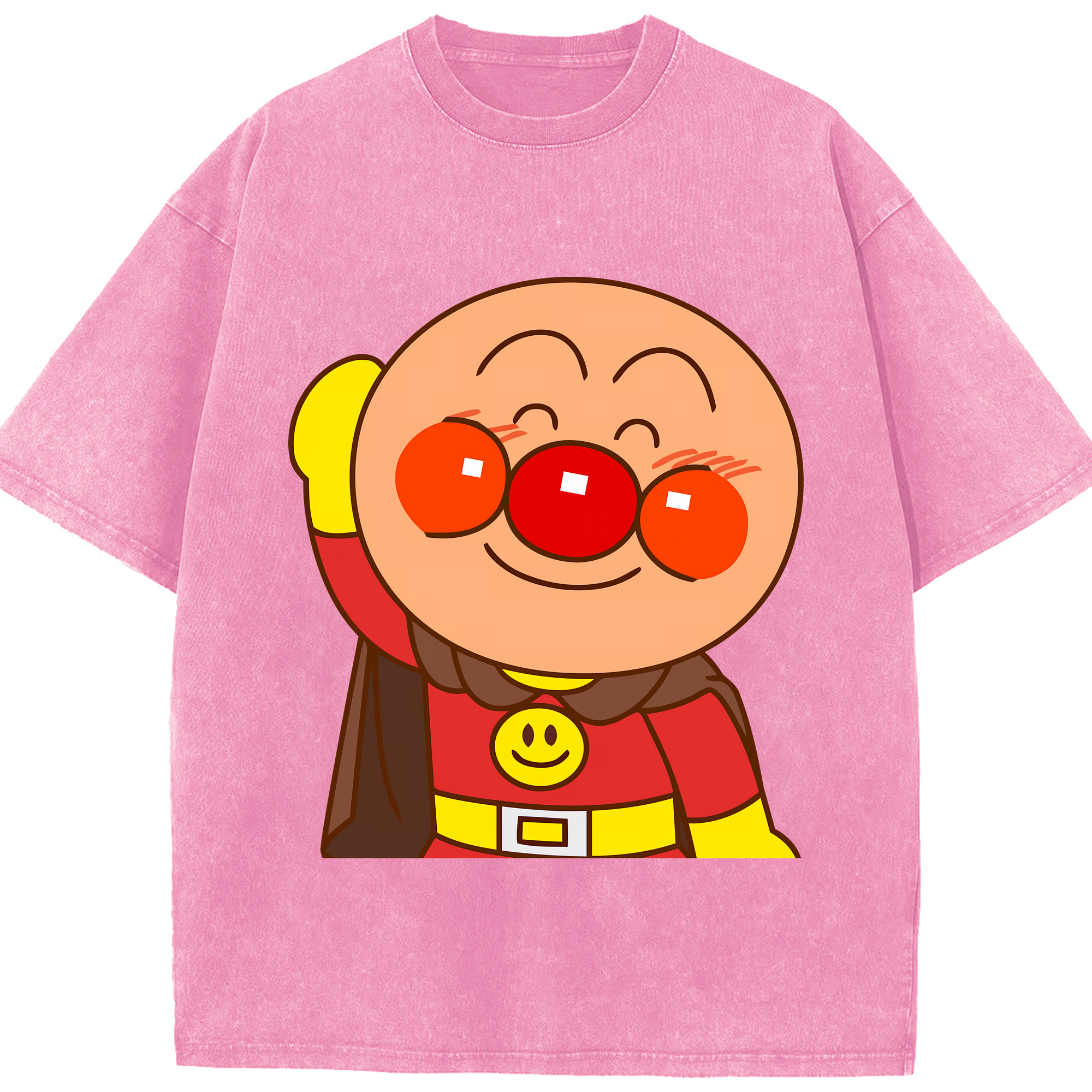 （画像用） アンパンマン Anpanman 綿100% ヴィンテージ風 半袖Tシャツ（フロントプリント）